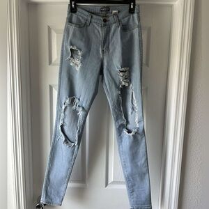 Fashion Nova High-Rise Ripped Jean